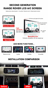 Panel de Climatización ZWNAV para <span class=keywords><strong>Range</strong></span> <span class=keywords><strong>Rover</strong></span> 2013-2017, Segunda Pantalla LCD de Climatización + Reproductor Multimedia con Carplay, Pantalla Táctil - Product Image 6