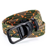 Ceinture tressée élastique en tissu microfibre de haute qualité ESKO ESKO-830 pour homme, boucle en alliage de zinc, tissu extensible, sport