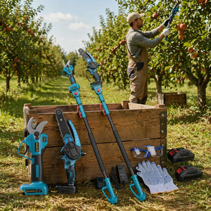 Scie à élaguer télescopique industrielle 21V 6 pouces à batterie lithium-ion, kit de taille de branches de 35 mm pour vergers en plastique – Meilleures ventes - Product Image 4