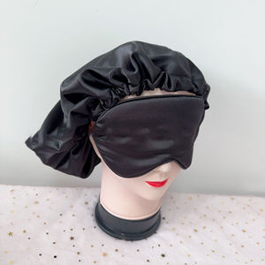 JAKIJAYI <span class=keywords><strong>bonnet</strong></span> <span class=keywords><strong>de</strong></span> <span class=keywords><strong>nuit</strong></span> avec <span class=keywords><strong>masque</strong></span> élastique pour les yeux pour <span class=keywords><strong>cheveux</strong></span> bouclés - Product Image 4