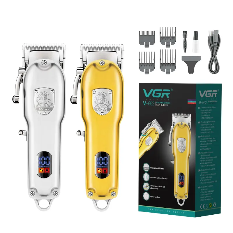 VGR V-652 Barber Salon Rechargeable Professional Cordless Hair Clipper for Men