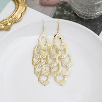Boucles d'oreilles pendantes YWJC en cristal plaqué or et argent, motif feuilles, élégantes, pour femme