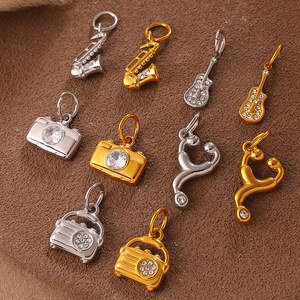 Colgantes Temáticos de Aleación de Zinc Estilo Hip Hop: Pistola, Música, Cámara - Joyería y Accesorios Unisex para Regalo - Product Image 3