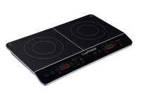 Appareil de cuisine portable Commercial personnalisé OEM électrique en céramique verre brûleur à Induction Double cuisinière plaque de cuisson cuisinières