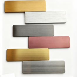 Hot Sell Stainless Steel Name Engravable Blank <b>Rectangular</b> Laser Engraving Brushed <b>Mirror</b> Metal Badge Plate Nameplate Tag - Product Image 2