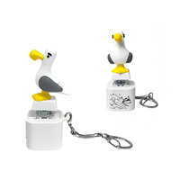 Porte-clés sonore rechargeable Seagull MINE avec son réel, lumière LED, cadeau amusant, bouton vocal à pression, jouet lumineux anti-stress pour enfants et adultes
