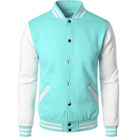 Veste universitaire unisexe streetwear en sergé de coton avec doublure douce, poignets côtelés, fermeture à boutons-pression, personnalisable, vente en gros