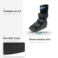 Botte de marche pour adulte sur mesure en plastique moulé avec coussin d'air et base large, pour la récupération du tendon d'Achille et la protection de la cheville