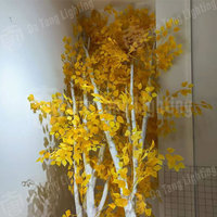 Lumière extérieure LED en fibre de verre blanche en forme de branche de bouleau avec DMX RGB 50W pour l'éclairage décoratif de jardins, parcs, festivals et fêtes