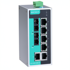 Moxa สวิตช์ EDS-208A-MM-SC-T 8พอร์ตแบบไม่มีการจัดการสวิตช์อุตสาหกรรม24V iee 802.3 - Product Image 2
