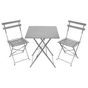 Cheap Garden patio Outdoor furniture Colorful folding outdoor metal mesh bistro/cafe/patio/garden table and chair sets