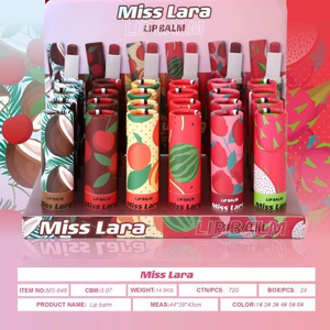 <span class=keywords><strong>Baume</strong></span> à lèvres hydratant et teinté Miss Lara 6 couleurs aux fruits, base de rouge à lèvres longue durée qui atténue les ridules - Product Image 1