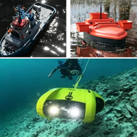 Mini Motor Sumergible sin Escobillas U1 para Pesca, Barco RC, Modelo de Barco RC, Barco con Red de Arrastre, Generador de Olas para Acuario