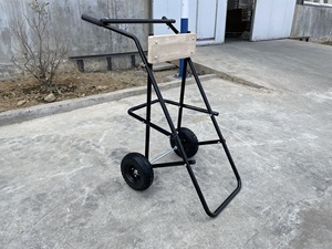 Carretilla de mano de acero de dos ruedas duradera para transporte de motores fueraborda y motores de pesca - Product Image 6