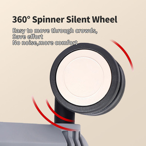 Wholesale Custom 20 Inch Foldable Spinner Wheel Luggage Trolley <strong>Multifunctional</strong> PP Cabin <strong>Suitcase</strong> for Air Travel - Product Image 6