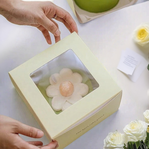 Emballage personnalisé boîte à gâteau portable design de 4 pouces emballage alimentaire boîte à gâteau d'anniversaire ruban de décoration <span class=keywords><strong>petite</strong></span> boîte à gâteau - Product Image 4