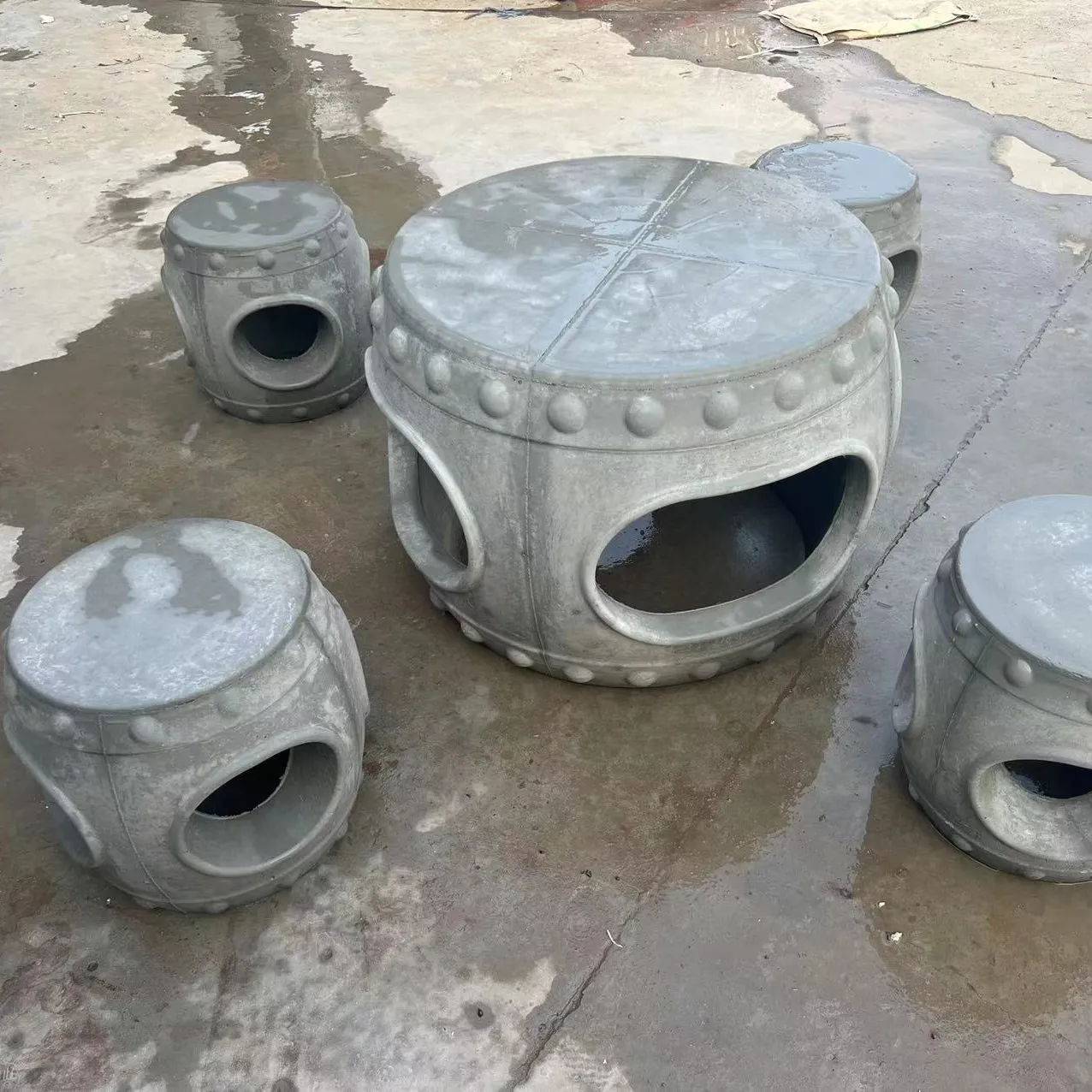2023 New design Garden set Molds decorative concrete table plastic moulds for outdoor garden and yard