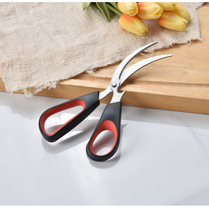 מספריים למטבח מפלדת אל-חלד איכותית עם ידית PP+TPR, להב 9 ס\"מ, עובי 2.5 מ\"מ, רב תכליתיים לשימוש יומיומי - Product Image 2