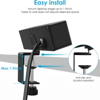 Multiprise de bureau avec protection de bord, 4 prises CA, PD 20W, fixation par pince pour mobilier
