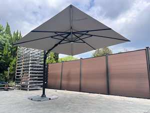 Grand <span class=keywords><strong>parasol</strong></span> carré de 3m pour meubles de jardin en porte-à-faux <span class=keywords><strong>Parasol</strong></span> de terrasse bon marché avec frange pour hôtel et extérieur - Product Image 3