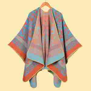 ผ้าคลุมไหล่สำหรับผู้หญิงในฤดูใบไม้ผลิและฤดูใบไม้ร่วงสไตล์เกาหลีเรียบง่ายลายใบไม้และรูปแบบของการเดินทางแบบอบอุ่น - Product Image 2