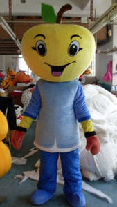 Costumes de mascotte de fruits en carton pour adultes, pomme <span class=keywords><strong>jaune</strong></span>, verte et rouge - Product Image 5