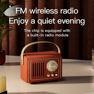 P19 Retro Altavoz Vintage reproductor de música portátil estilo Retro clásico Vintage Radio Mini Retro Vintage Radio Bluetooh altavoz - Product Image 6