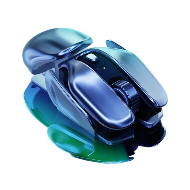 Q6 Sci-fi BT Dual-mode Wireless Mouse Silent Charging Gaming Computer Laptop Gaming Office