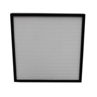 Filtre à air plissé en fibre de verre avec cadre en aluminium pour l'alimentation en air des salles blanches et des laboratoires