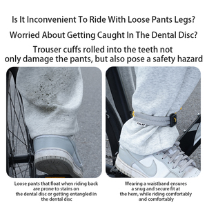 Sangle de jambe de pantalon de vélo ESLNF, réglable, élastique, sangle de sécurité pour le cyclisme, bande de fixation pour le cyclisme - Product Image 4