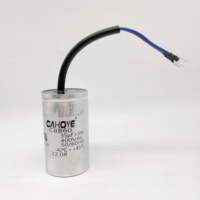 Condensateur de démarrage de moteur AC Hongye CBB60 pour pompe à eau, 2-100uf 250V-450V, film polypropylène pour machine à laver et pompe submersible