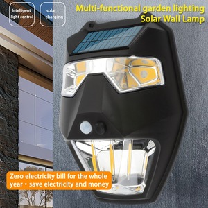 Nouvelle Lampe Murale Solaire Extérieure Étanche 2024 avec Lumière d'Avertissement et Détection de Mouvement pour Cour, Jardin et Villa - Product Image 3
