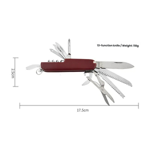 Navaja multifuncional pequeña de acero inoxidable, 13 en 1, plegable, tipo suiza, para camping, regalo, para exteriores, práctica. - Product Image 3