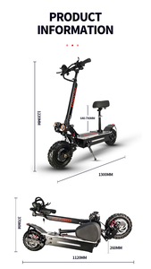 Scooter Eléctrico Todoterreno Plegable de 11 Pulgadas con Doble Motor, Potente de 5600W, 60V 27AH, para Ciudad y Montaña, para Adultos - Product Image 3
