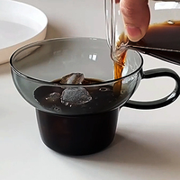 Verres colorés de conception créative tasse à café en verre résistant à la chaleur verres borosilicatés personnalisés