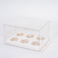 Boîtes à cupcakes transparentes, emballages en plastique de qualité alimentaire, boîtes à gâteaux pour cupcakes et emballages de pâtisserie