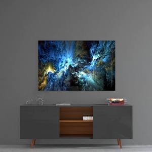 Art mural en verre <span class=keywords><strong>beau</strong></span> <span class=keywords><strong>paysage</strong></span> <span class=keywords><strong>Photo</strong></span> oeuvre hôtel projet décor bleu toile acrylique impression personnalisé abstrait imprimé - Product Image 2
