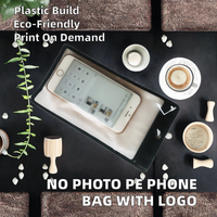 Sac de pochette à cornue jetable en PE imprimé de logo personnalisé Anti-caméra sans photo pour téléphones mobiles et accessoires