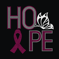 Transferts thermocollants personnalisés en strass ruban rose pour la sensibilisation au cancer du sein, vente en gros