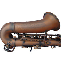 Ehrman Earl Mann Professional Alto Saxophone-Brass Body Antique Copper Finish Red Drop E Model