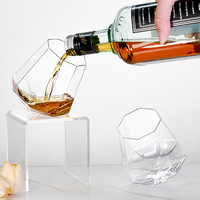 Verre à whisky classique personnalisé, soufflé à la main, durable, verres à whisky diamantés, verre à liqueur moderne pour la vodka
