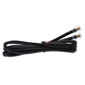 Câble de modem <span class=keywords><strong>Internet</strong></span> haut débit <span class=keywords><strong>RJ11</strong></span> 6p4c, cordon téléphonique, 4 fils, noir, mâle vers mâle, câble téléphonique <span class=keywords><strong>RJ11</strong></span> - Product Image 1