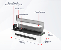 Machine à plastifier SL888 A3 A4 pour bureau, petite, pratique, avec perforateur d'angle arrondi, pour plastification à chaud et à froid, pour photos
