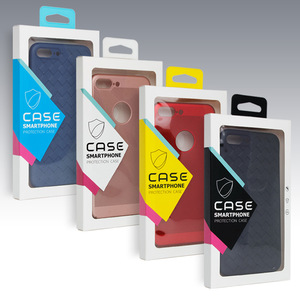 LOGO Custom OEM Mobile Cell Phone Iphone Case Box Packaging With PVC Windows