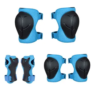 Skateboard Protective Equipment of Knee Elbow Pads, Wrist Guard Set Skating Gear for Kids