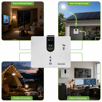 Système de stockage d'énergie solaire mural tout-en-un 1kW 1.5kW 2kW avec batterie LiFePO4 2kWh 3kWh 4kWh pour la sauvegarde d'énergie domestique