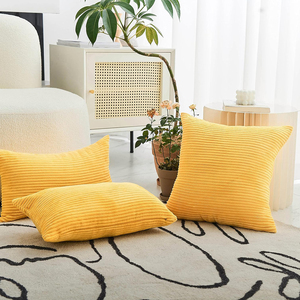 1255 felpa rayas PANA terciopelo Rectangular funda de almohada cojín silla mostaza girasol amarillo Fundas de cojín <span class=keywords><strong>30x50</strong></span> cm - Product Image 5