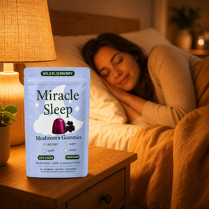 Gummies aux champignons Reishi avec GABA et Safran - Complément végétalien pour le sommeil avec Camomille et <span class=keywords><strong>Passiflore</strong></span>, Sans sucre, Vente en gros - Product Image 2