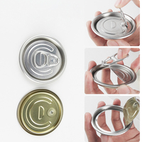 Tapa de botella de 2020 PET Tapa de lata pop abierta de aluminio y plástico Tapa de lata de extracción de 53mm de diámetro