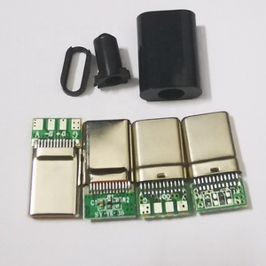 Giắc Cắm Cái PCB <span class=keywords><strong>USC</strong></span> Type C Với Điện Trở 5.1K Cho Đầu Nối Phích Cắm Đực Type-C USB-C Tùy Chỉnh PD - Product Image 3